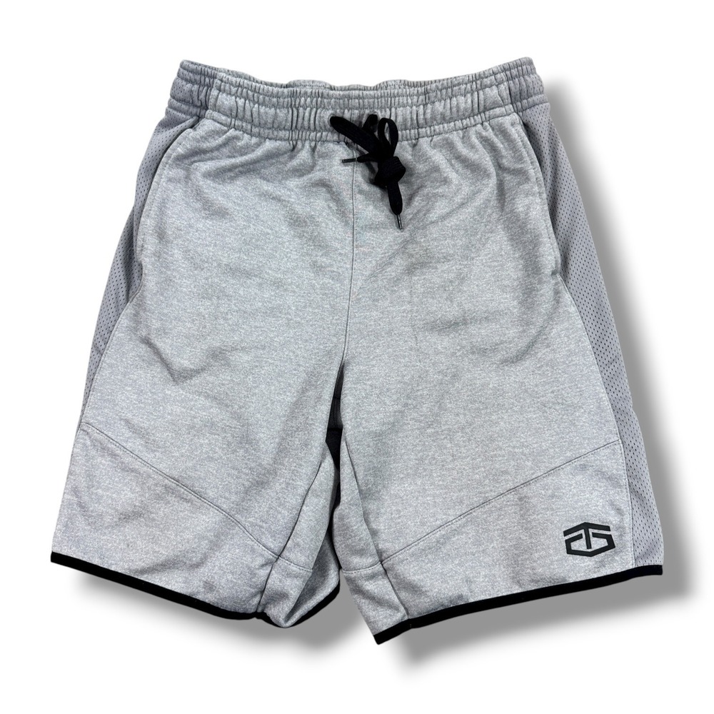 TapouT Shorts Men's‎ Large Gray Athletic Drawstrings Mesh Panels Loose Baggy